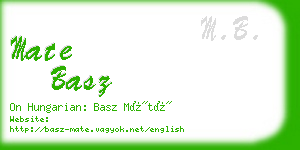 mate basz business card